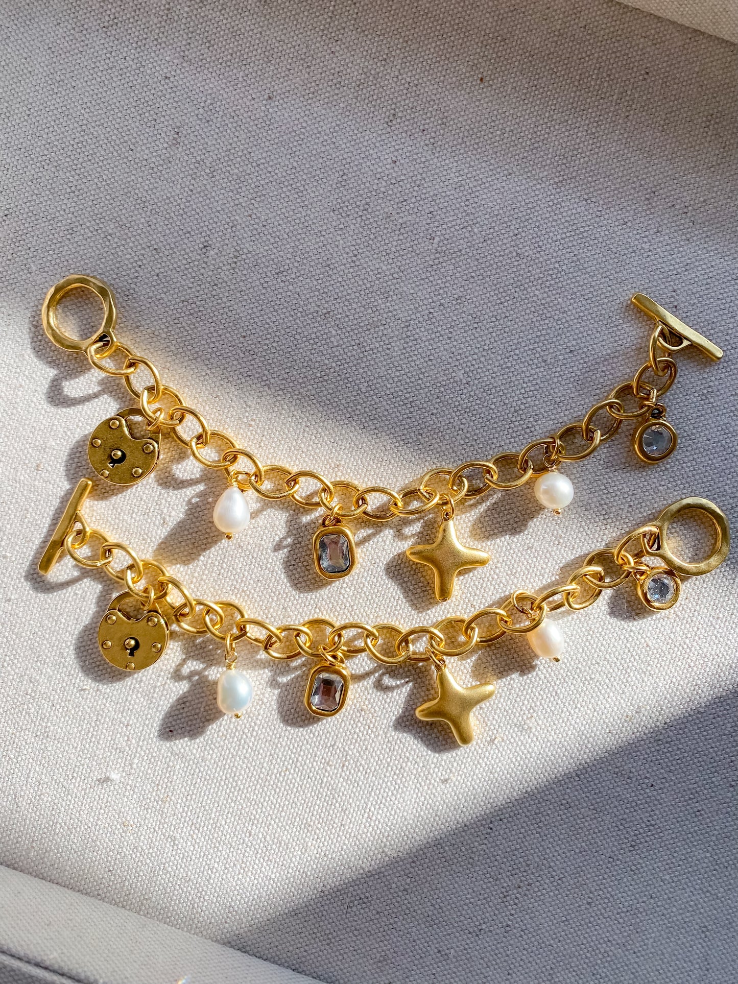 Heart Lock Charm Bracelet