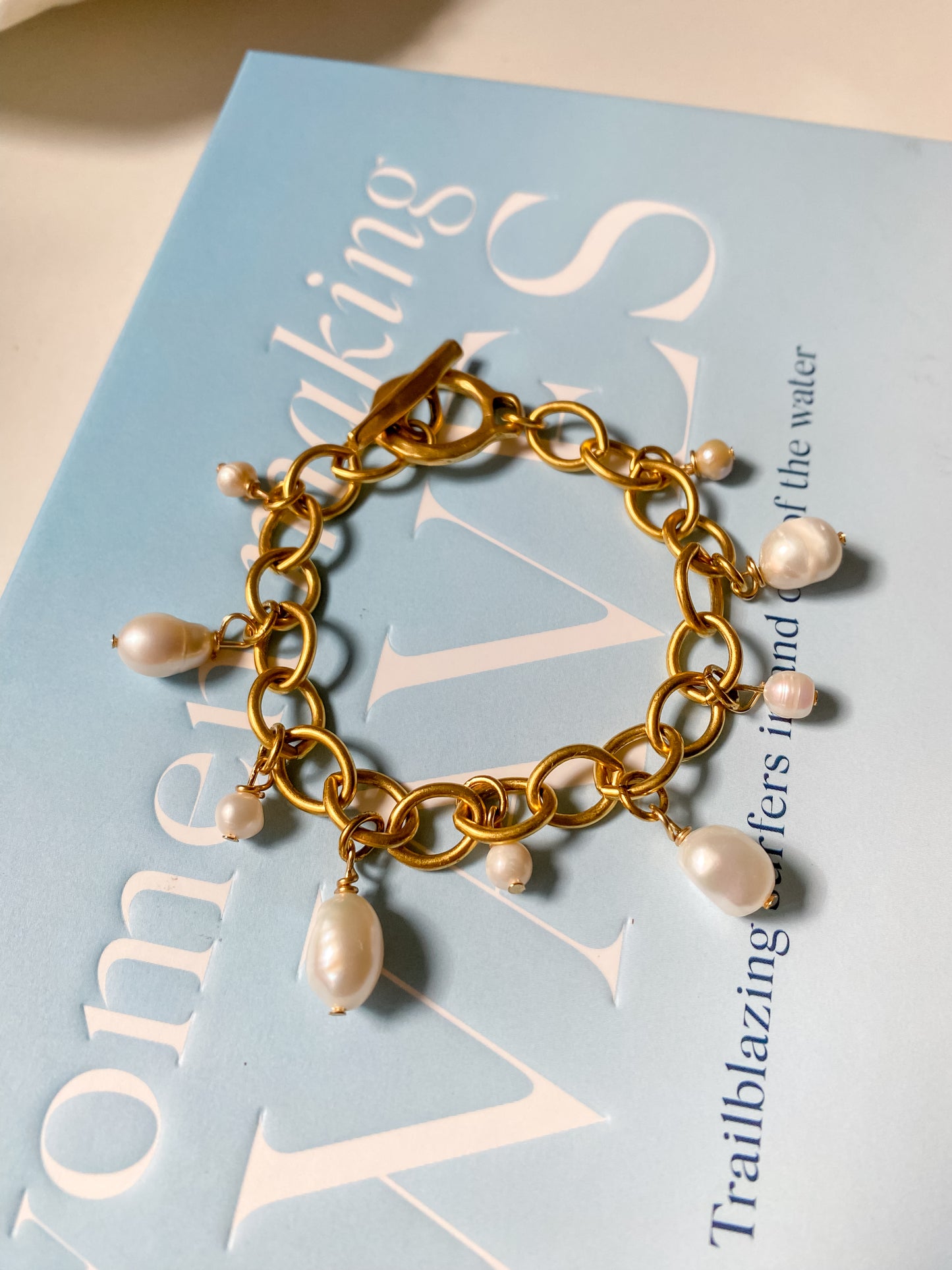 Freshwater Pearl Charm Bracelet