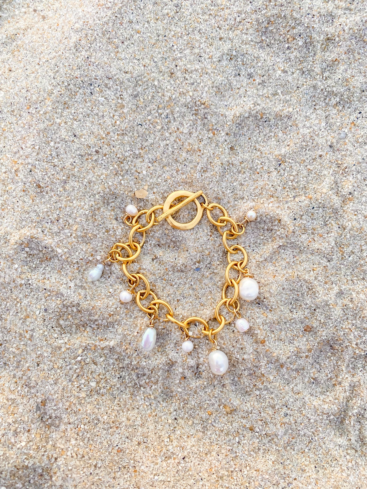 Freshwater Pearl Charm Bracelet