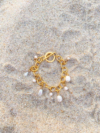 Freshwater Pearl Charm Bracelet