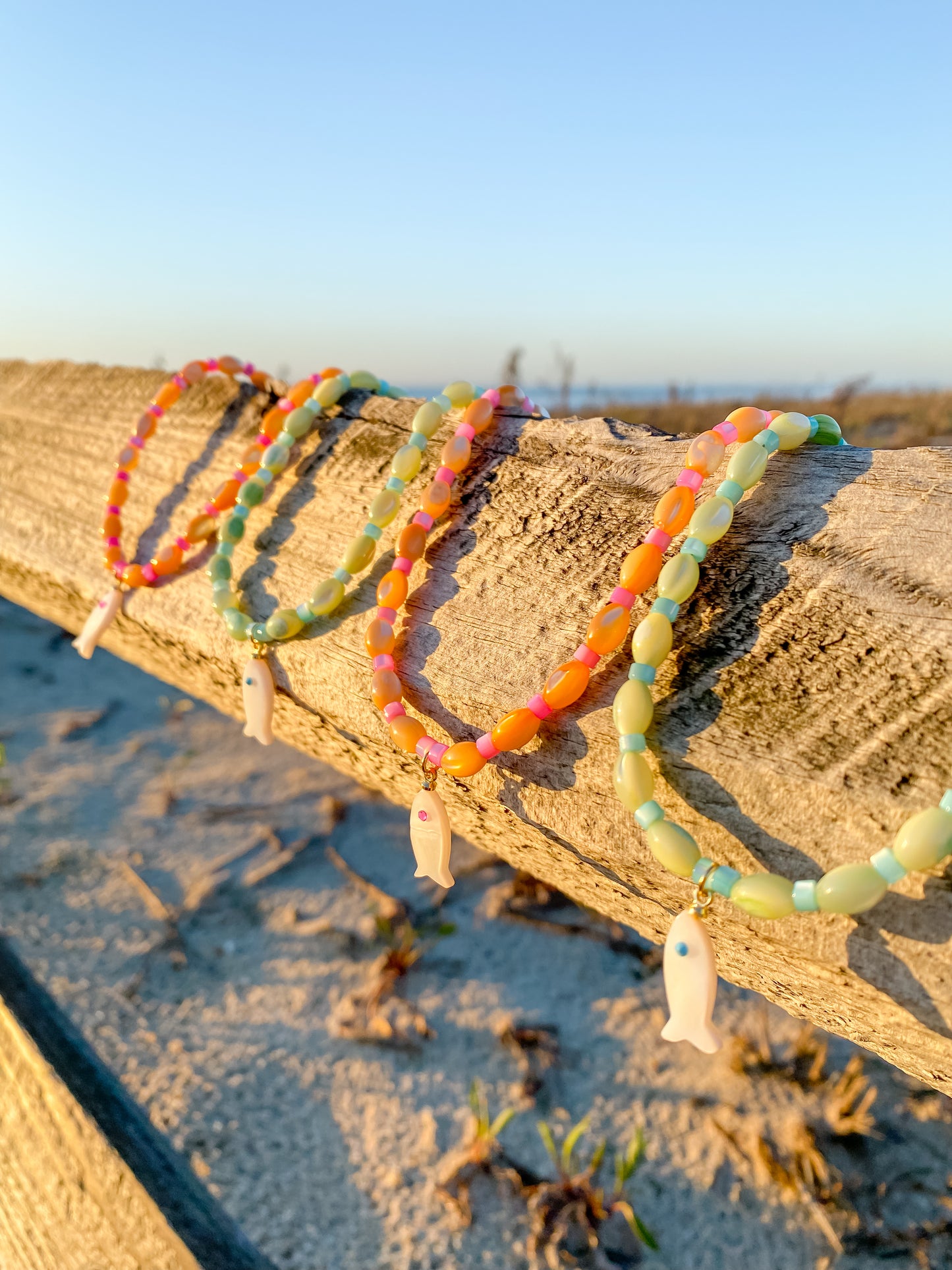 Golden Tide Fish Necklace