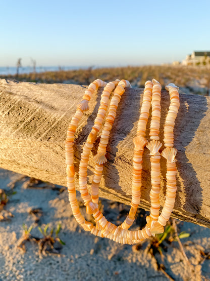 Sandy Seashell Strand Necklace