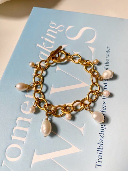 Freshwater Pearl Charm Bracelet
