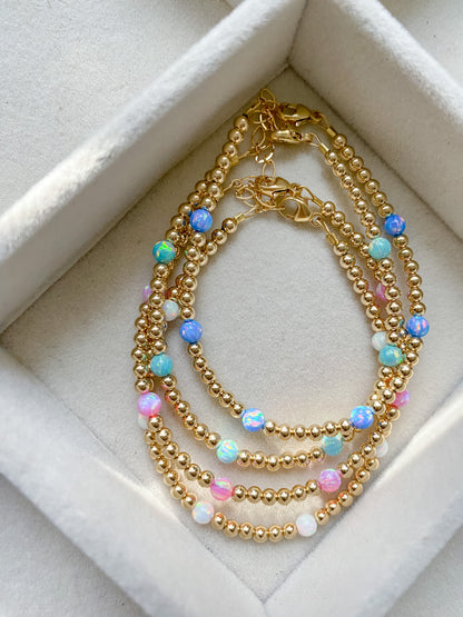 Opal Ball Bead Bracelet