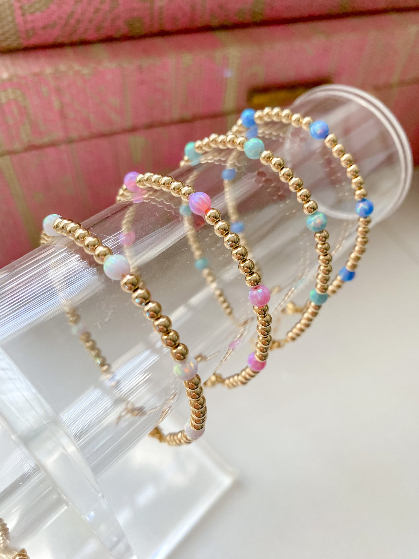 Opal Ball Bead Bracelet